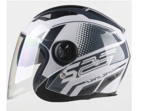 Open-face ventilated motorcycle helmet
